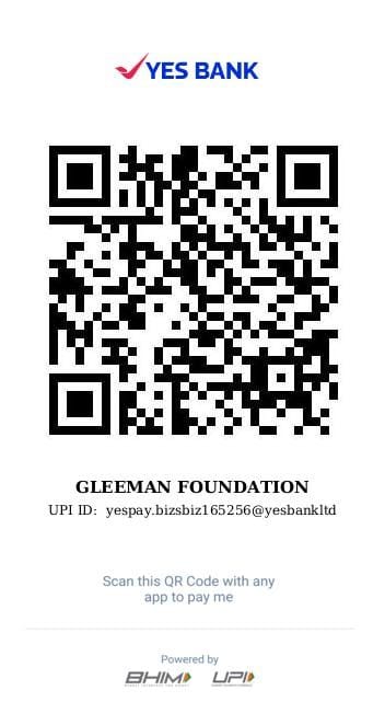 GLEEMAN FOUNDATION YES BANK UPI QR Code